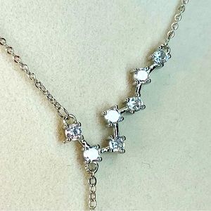 Sterling Silver/925 Silver Cubic Zirconia The Vixen Necklace. Chain: 50cm